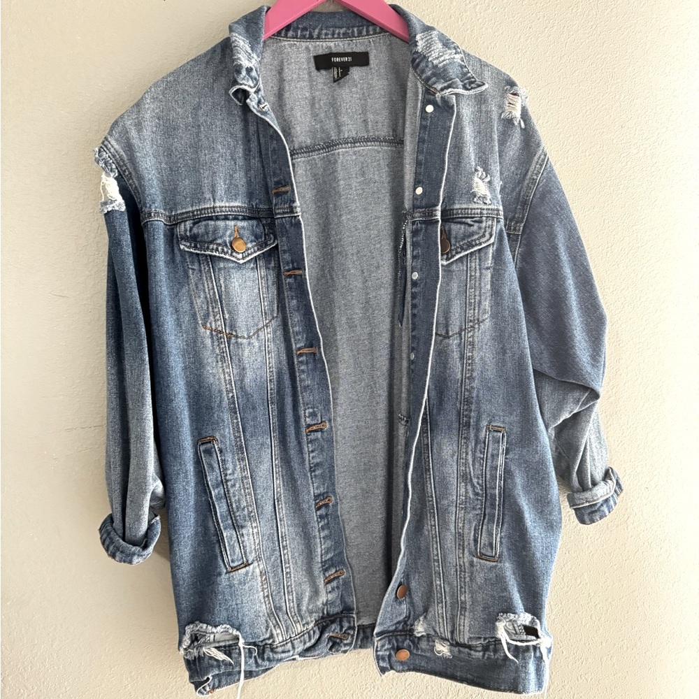 Oversized denim jacket